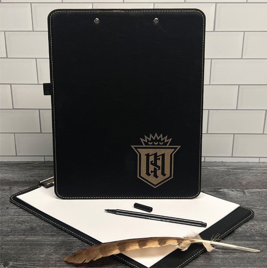 Servite Black Leather Clipboard