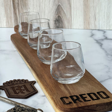 Servite Flight Board with 4 Shot Glasses
